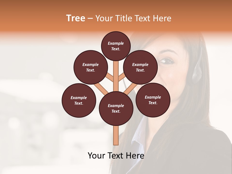 Office Woman Happiness PowerPoint Template