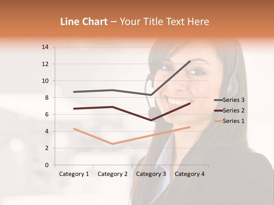 Office Woman Happiness PowerPoint Template
