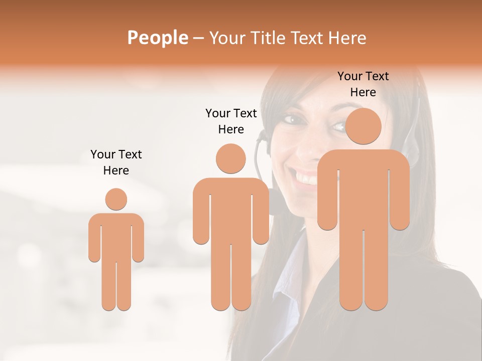 Office Woman Happiness PowerPoint Template