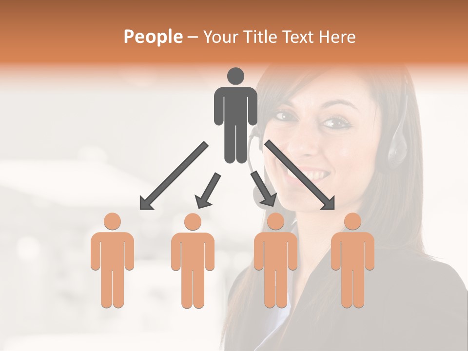 Office Woman Happiness PowerPoint Template