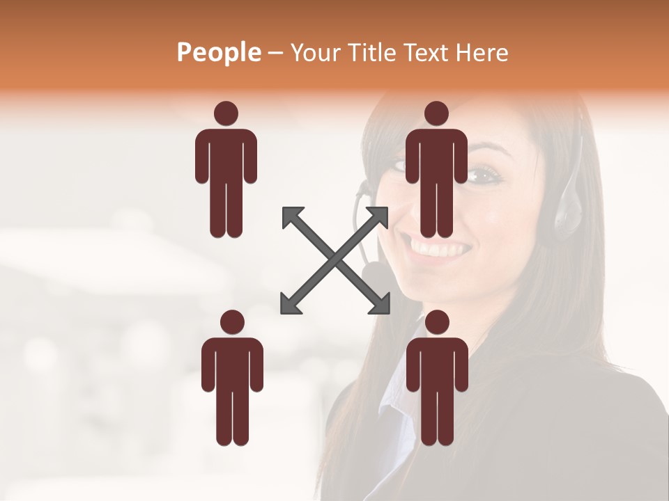 Office Woman Happiness PowerPoint Template