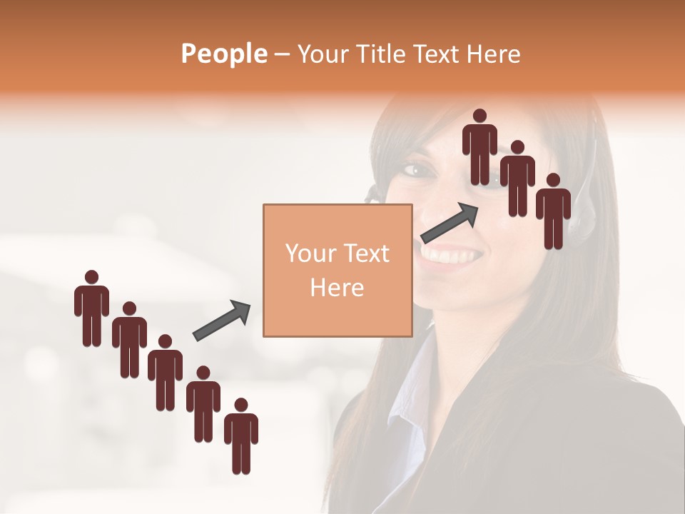 Office Woman Happiness PowerPoint Template