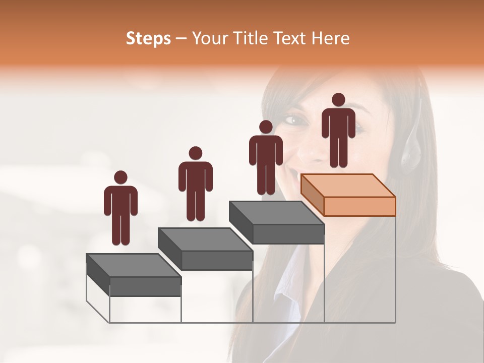 Office Woman Happiness PowerPoint Template