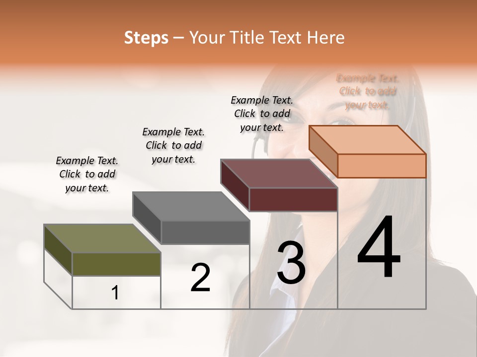 Office Woman Happiness PowerPoint Template