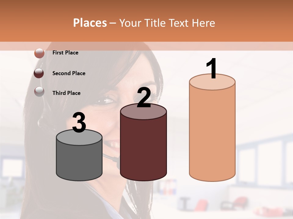 Smiling Female Happiness PowerPoint Template