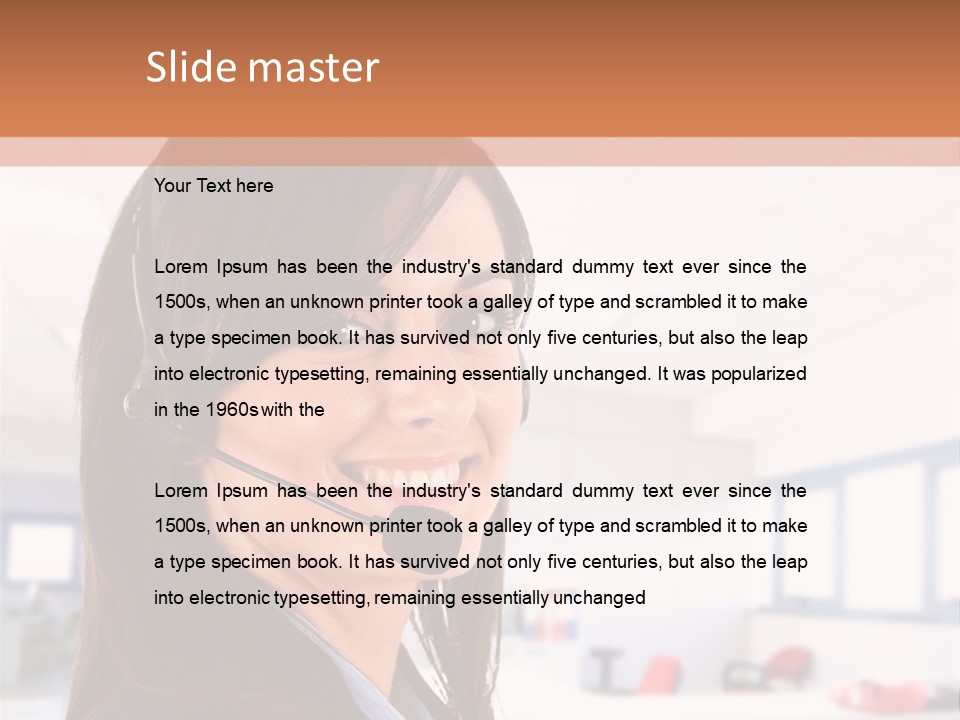 Smiling Female Happiness PowerPoint Template