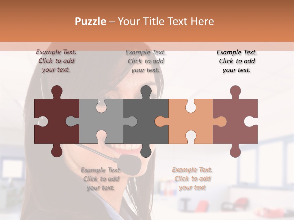 Smiling Female Happiness PowerPoint Template