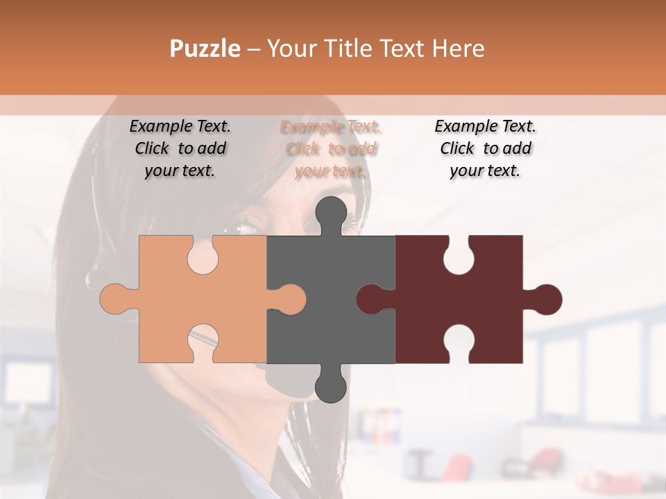 Smiling Female Happiness PowerPoint Template