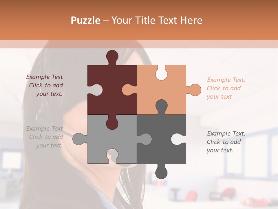 Smiling Female Happiness PowerPoint Template