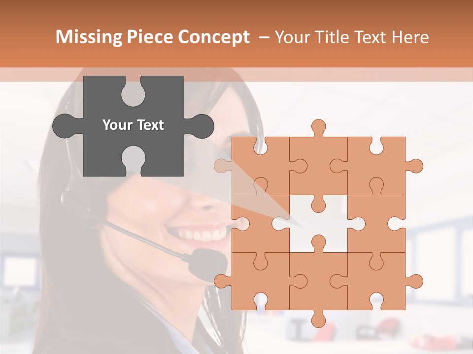 Smiling Female Happiness PowerPoint Template