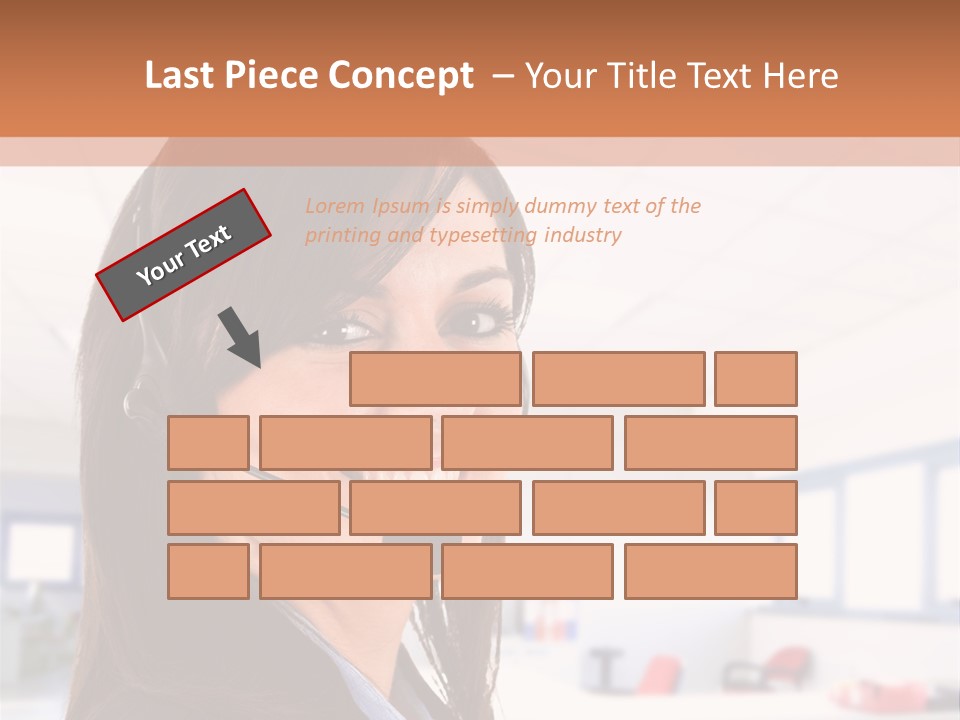 Smiling Female Happiness PowerPoint Template