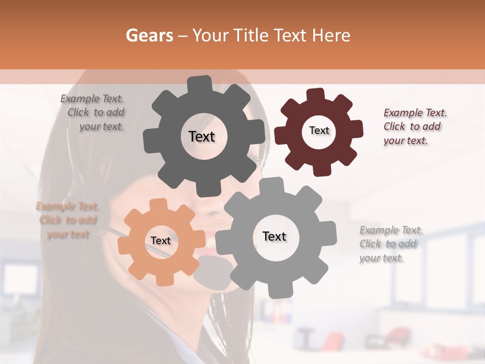 Smiling Female Happiness PowerPoint Template