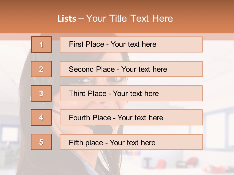 Smiling Female Happiness PowerPoint Template