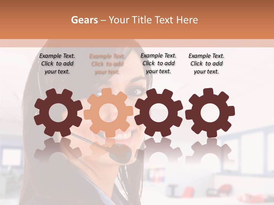 Smiling Female Happiness PowerPoint Template