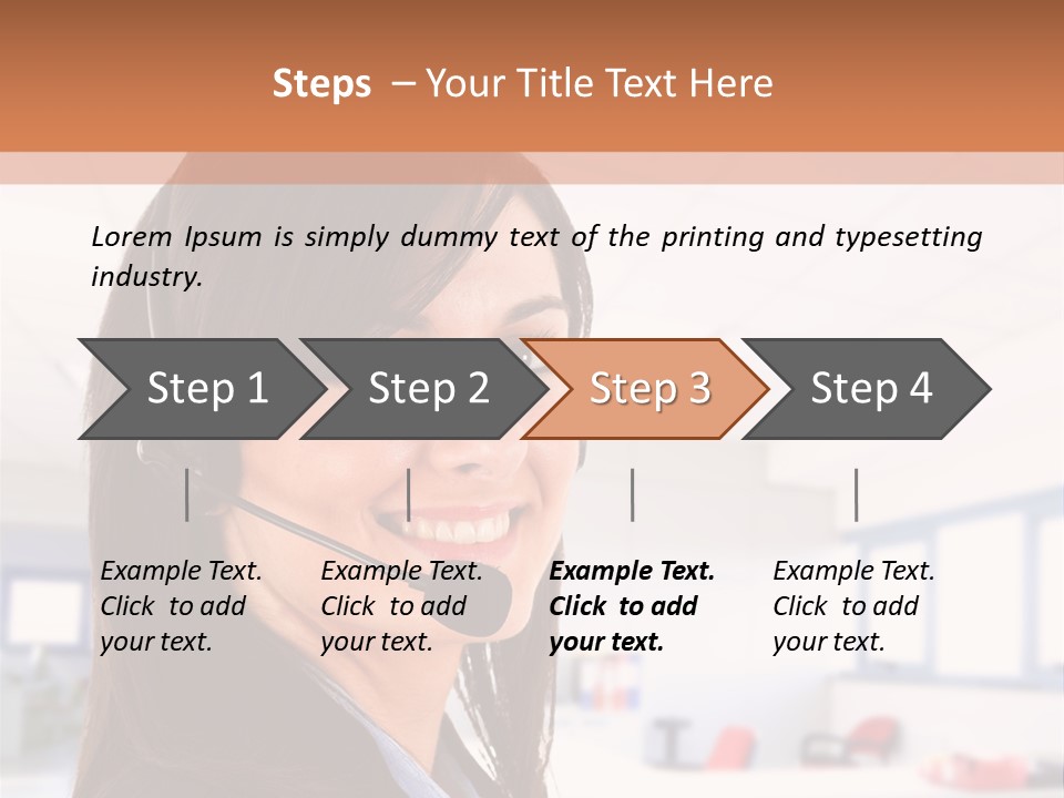 Smiling Female Happiness PowerPoint Template
