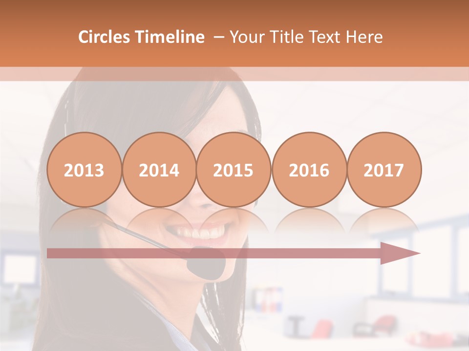 Smiling Female Happiness PowerPoint Template