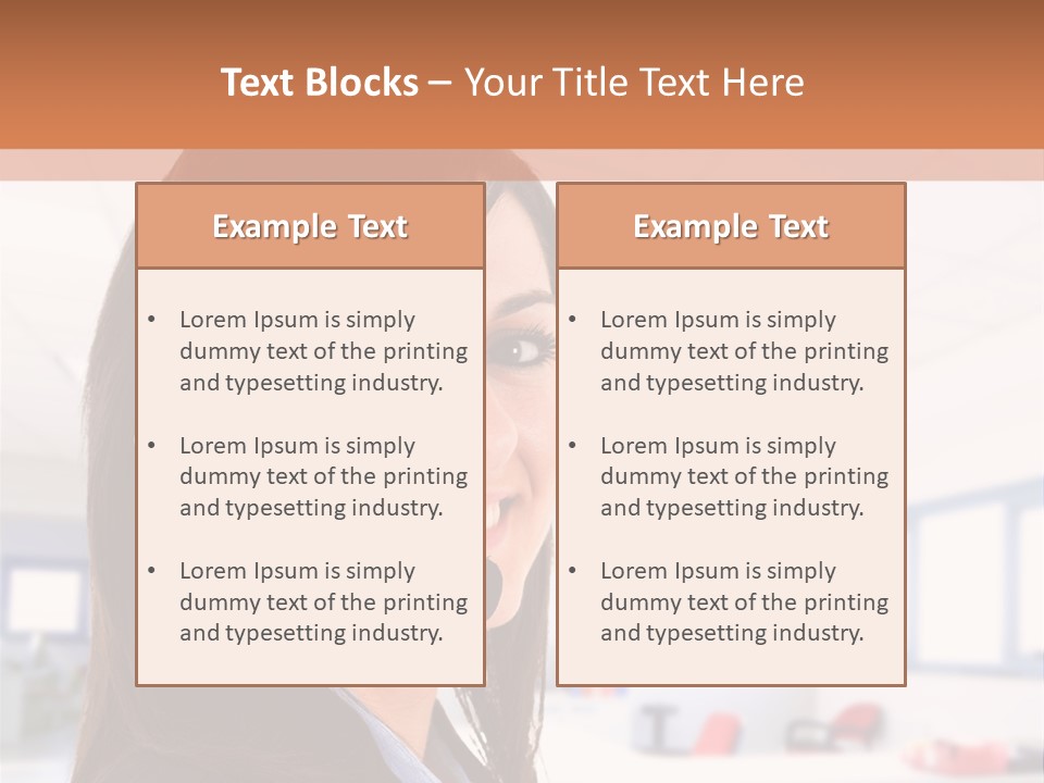 Smiling Female Happiness PowerPoint Template