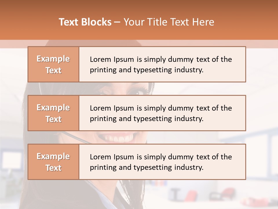 Smiling Female Happiness PowerPoint Template