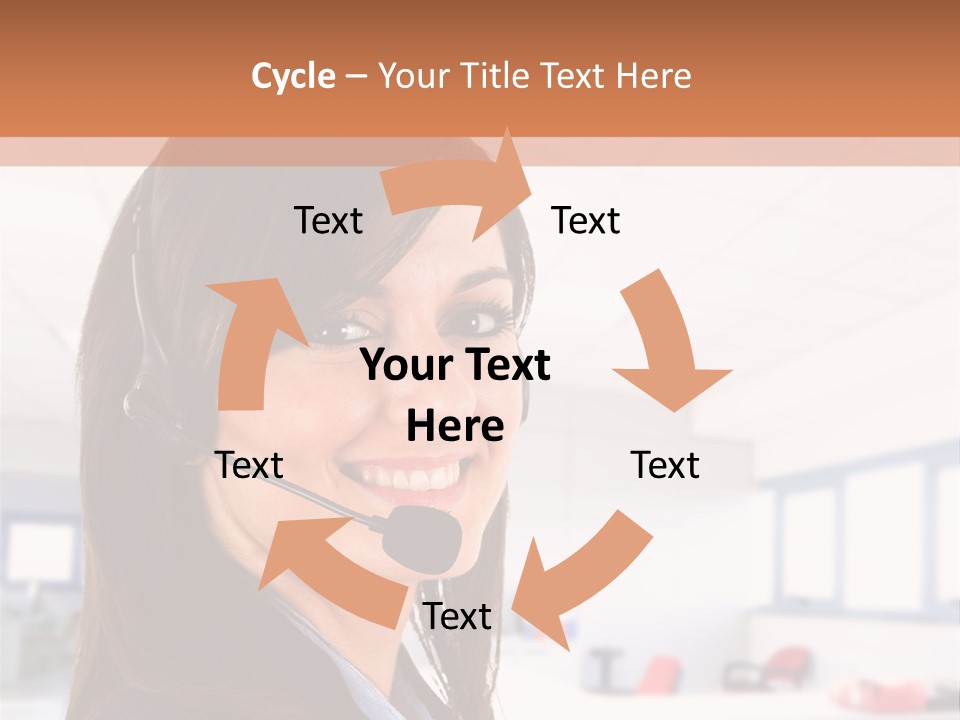 Smiling Female Happiness PowerPoint Template
