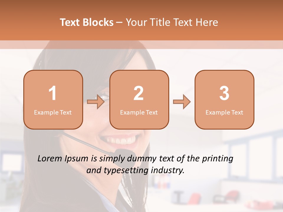 Smiling Female Happiness PowerPoint Template