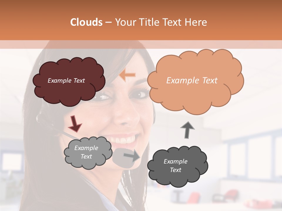 Smiling Female Happiness PowerPoint Template
