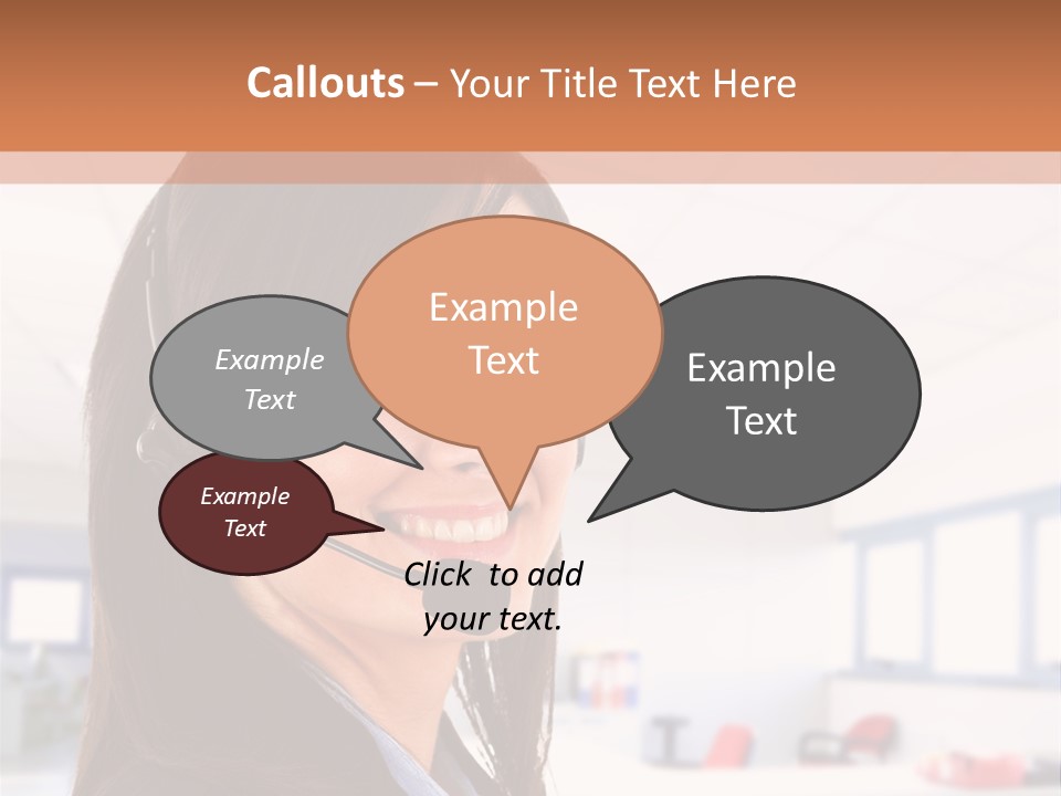 Smiling Female Happiness PowerPoint Template