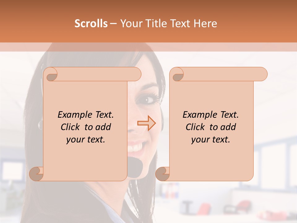 Smiling Female Happiness PowerPoint Template