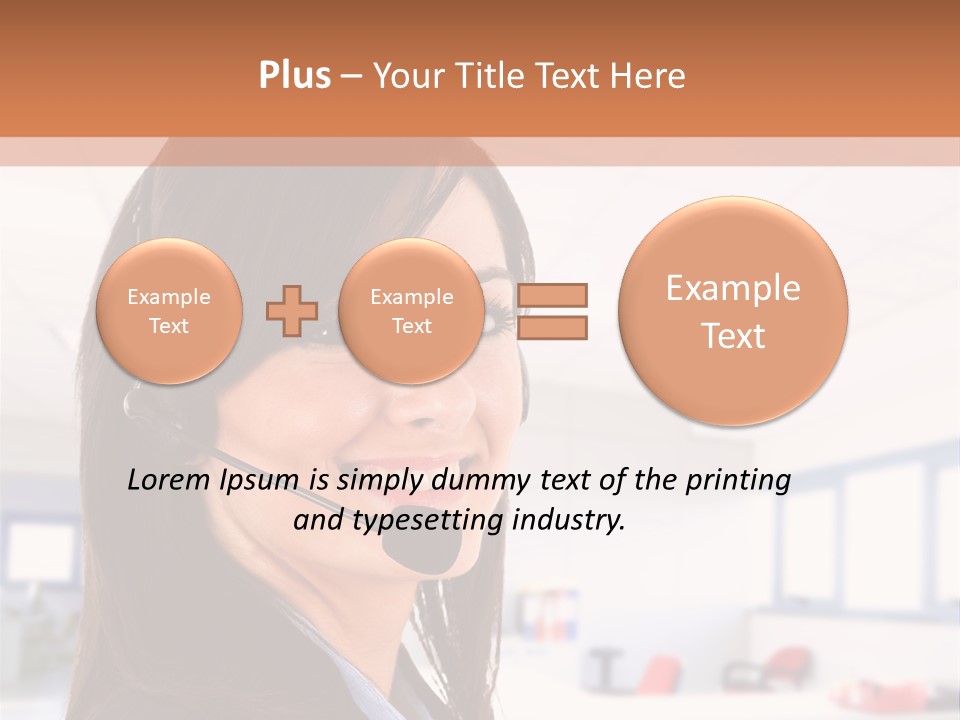 Smiling Female Happiness PowerPoint Template