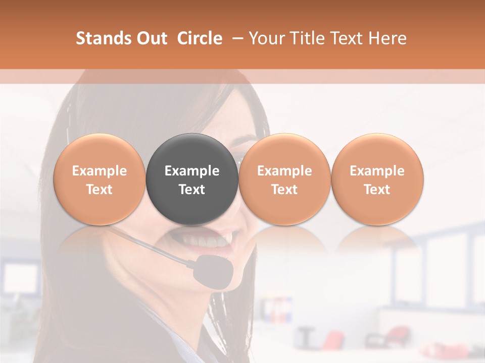 Smiling Female Happiness PowerPoint Template