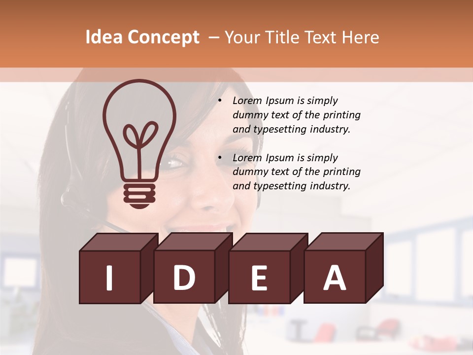 Smiling Female Happiness PowerPoint Template