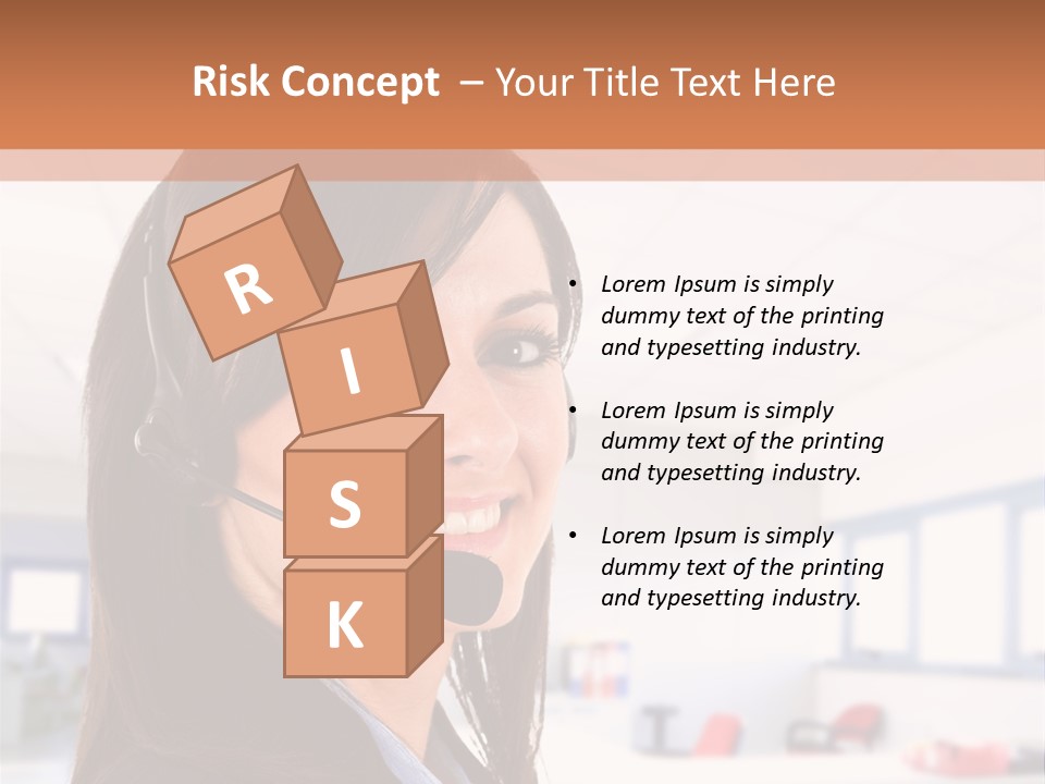 Smiling Female Happiness PowerPoint Template