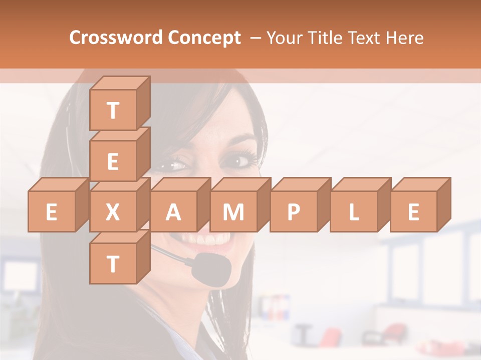 Smiling Female Happiness PowerPoint Template