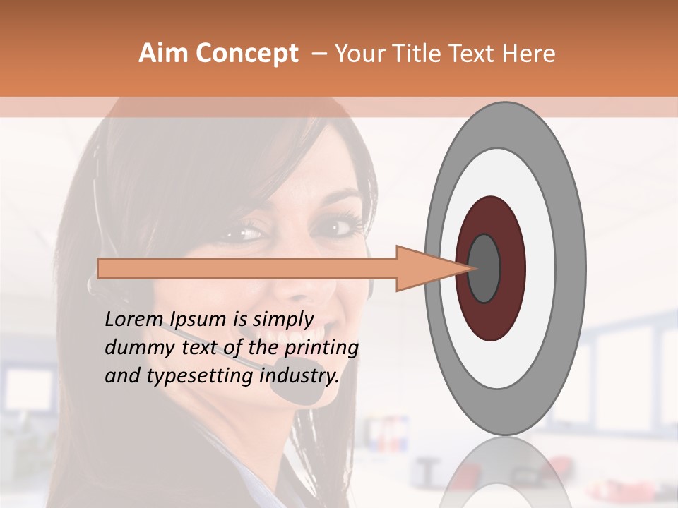 Smiling Female Happiness PowerPoint Template