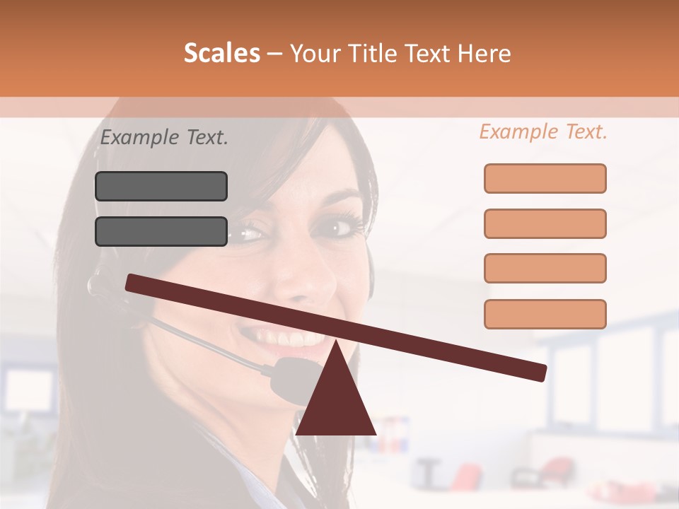 Smiling Female Happiness PowerPoint Template