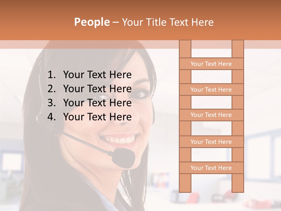 Smiling Female Happiness PowerPoint Template