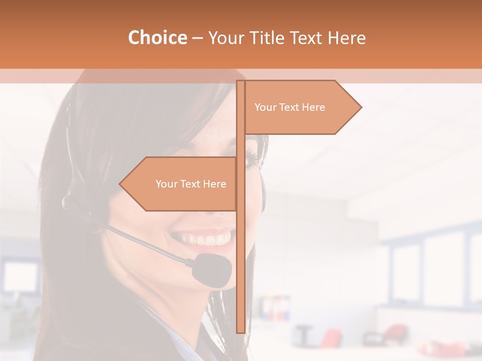 Smiling Female Happiness PowerPoint Template