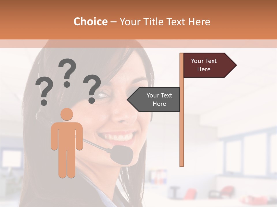 Smiling Female Happiness PowerPoint Template