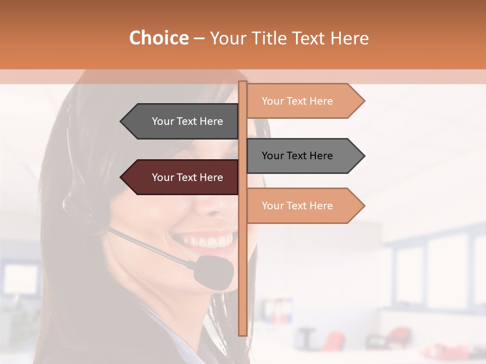 Smiling Female Happiness PowerPoint Template