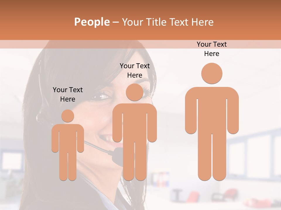 Smiling Female Happiness PowerPoint Template