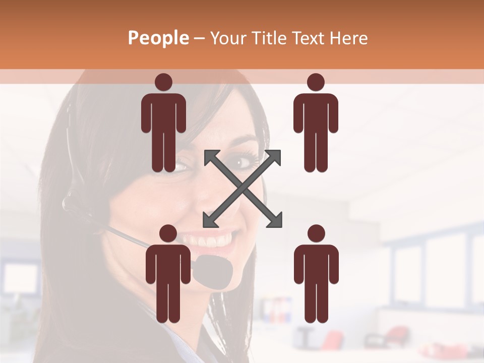 Smiling Female Happiness PowerPoint Template