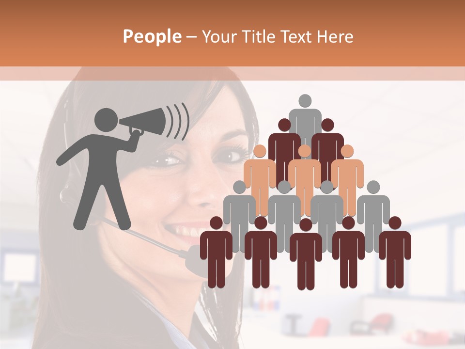 Smiling Female Happiness PowerPoint Template