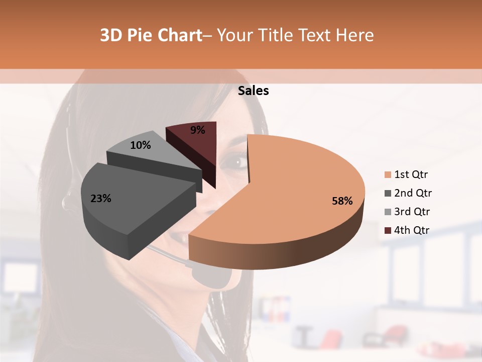 Smiling Female Happiness PowerPoint Template
