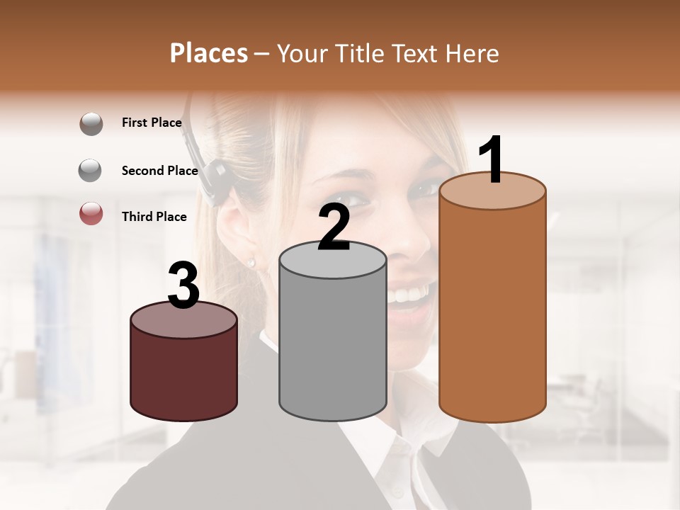 Headphone People Communication PowerPoint Template