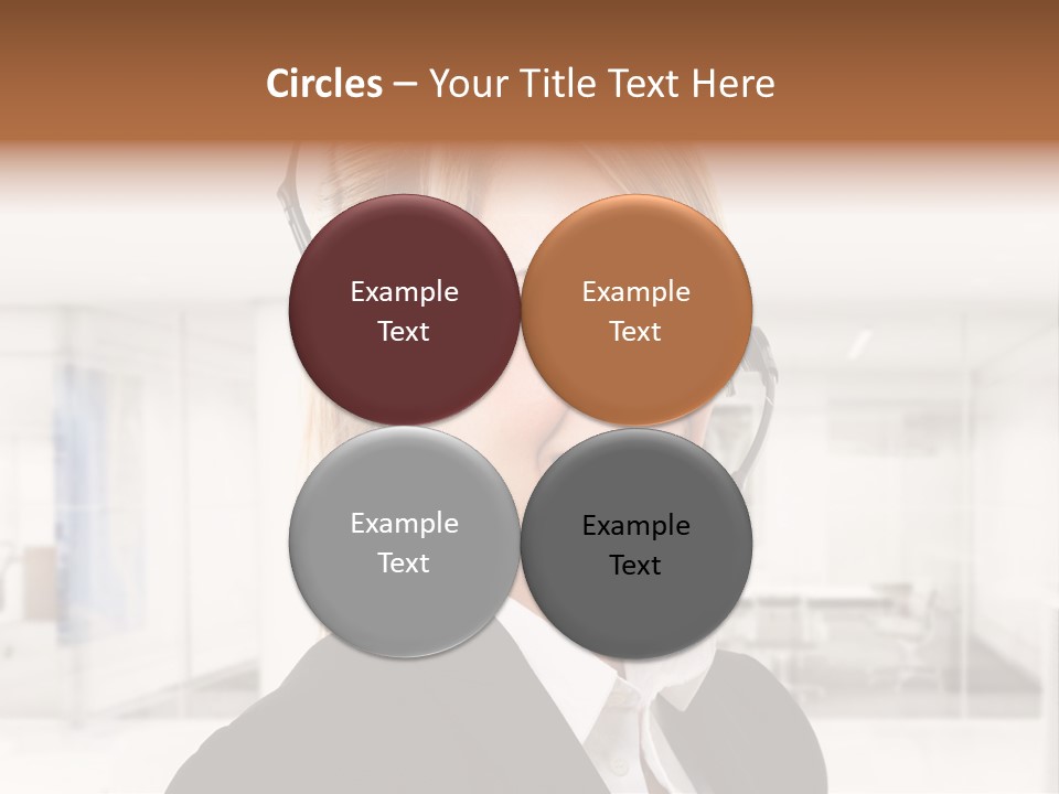 Headphone People Communication PowerPoint Template