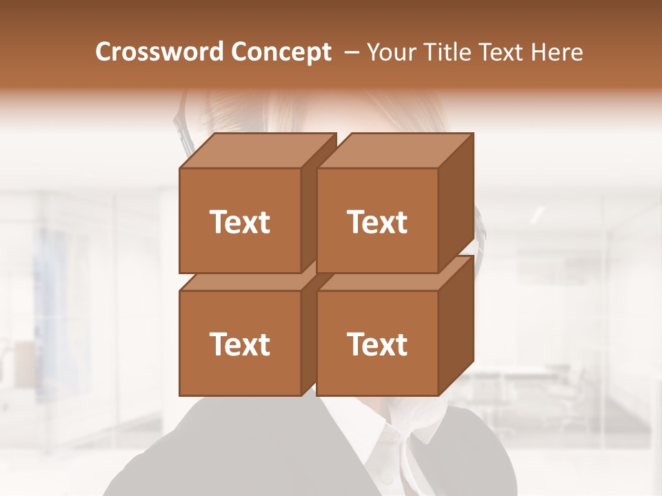 Headphone People Communication PowerPoint Template