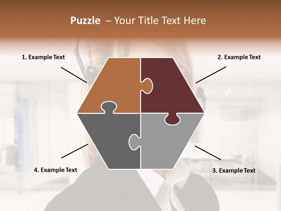 Headphone People Communication PowerPoint Template