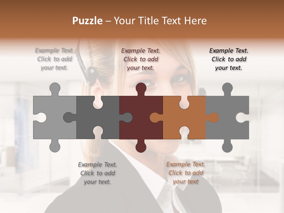 Headphone People Communication PowerPoint Template