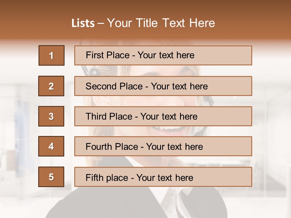 Headphone People Communication PowerPoint Template