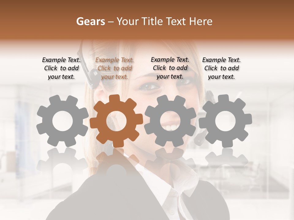 Headphone People Communication PowerPoint Template