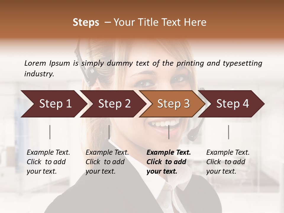 Headphone People Communication PowerPoint Template